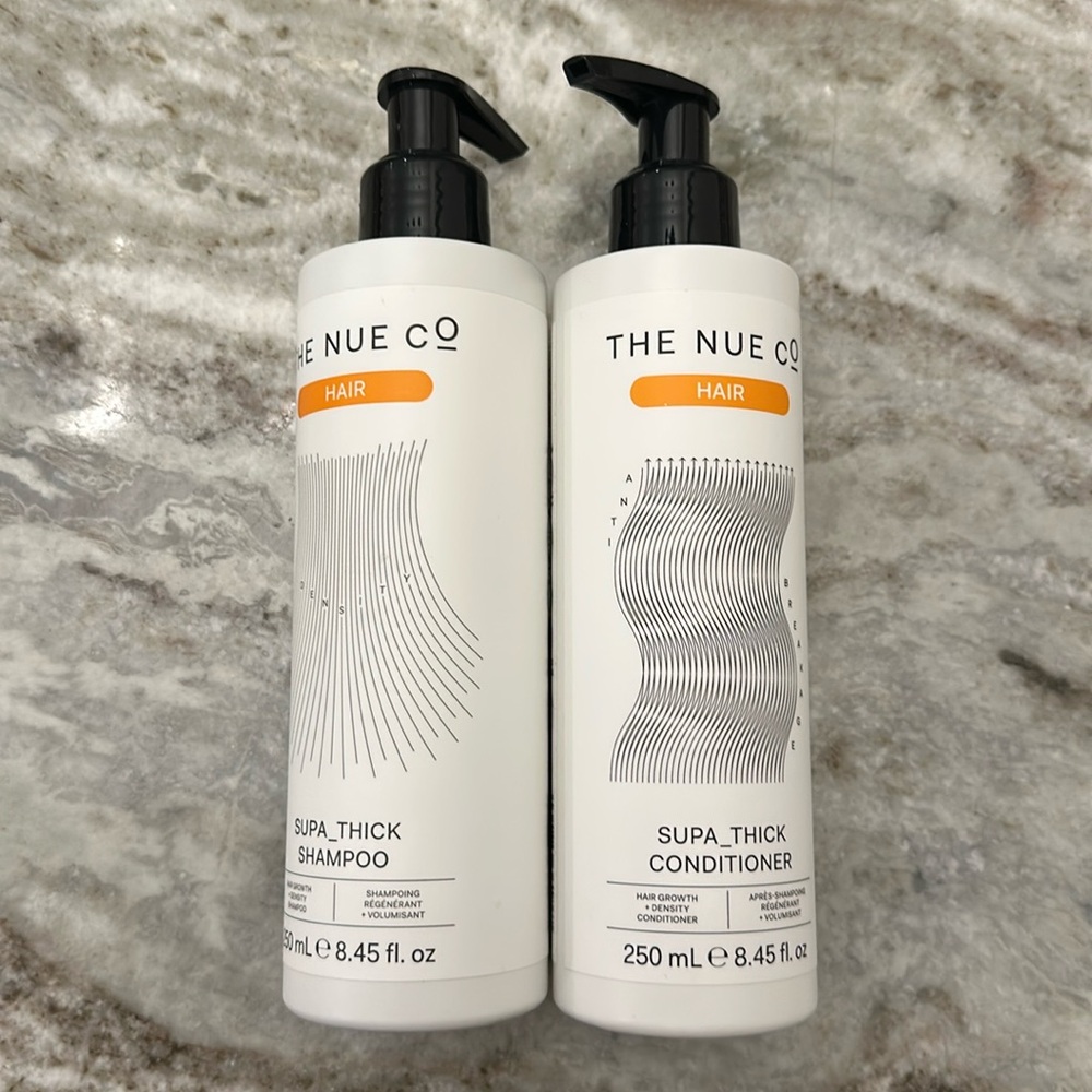 The Nue Co. Supa_Thick shampoo and conditioner.